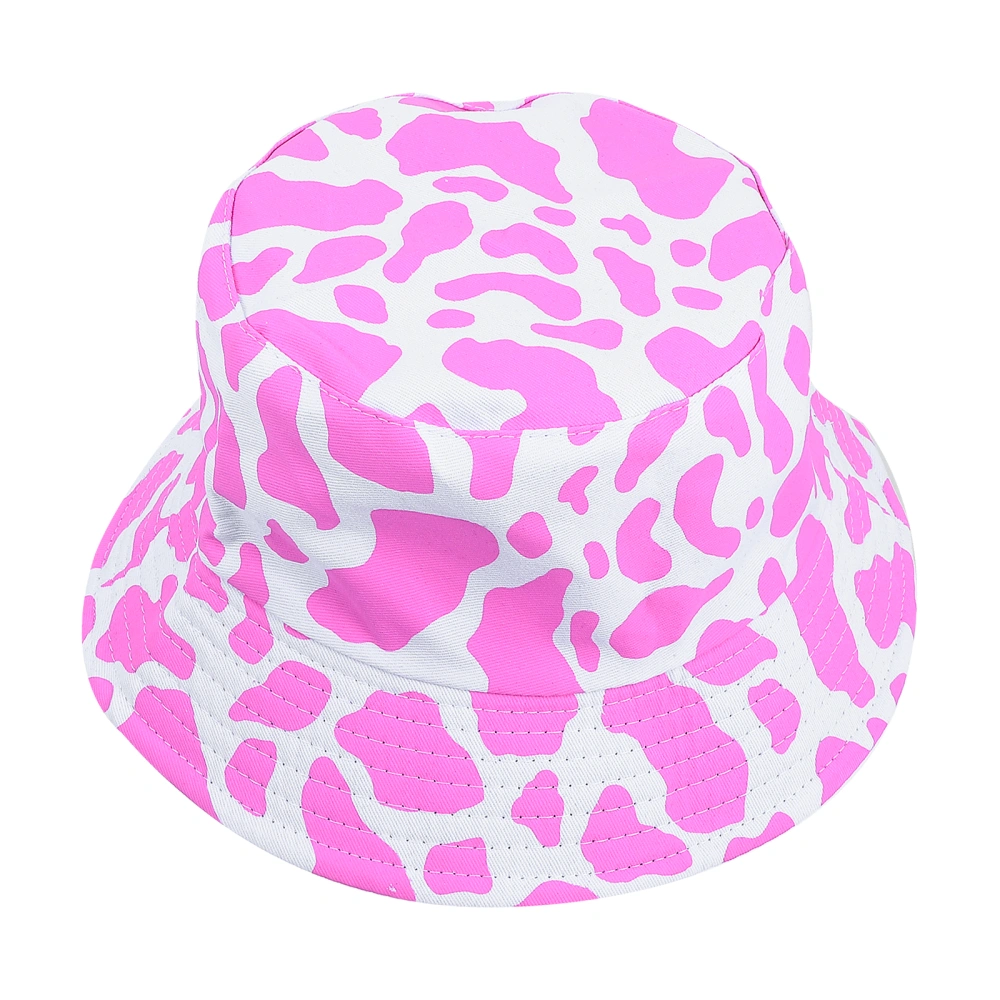 1Pc Sun Protection Hat Cow Printing Hat Outdoor Sun Block Hat Fisherman Hat