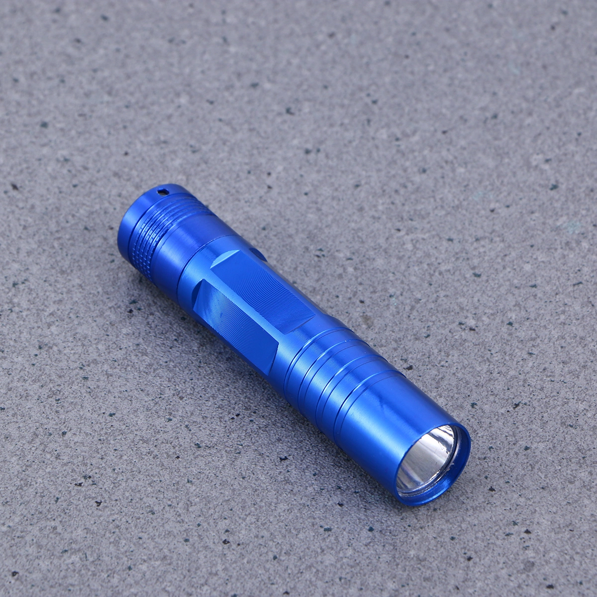Led Pocket Torch Ultra-bright Outdoor Waterproof Portable Small Flashlight With Aluminum Alloy And Keyring For Camping Walking Hiking Climbing Etc (Blue-No battery Included)