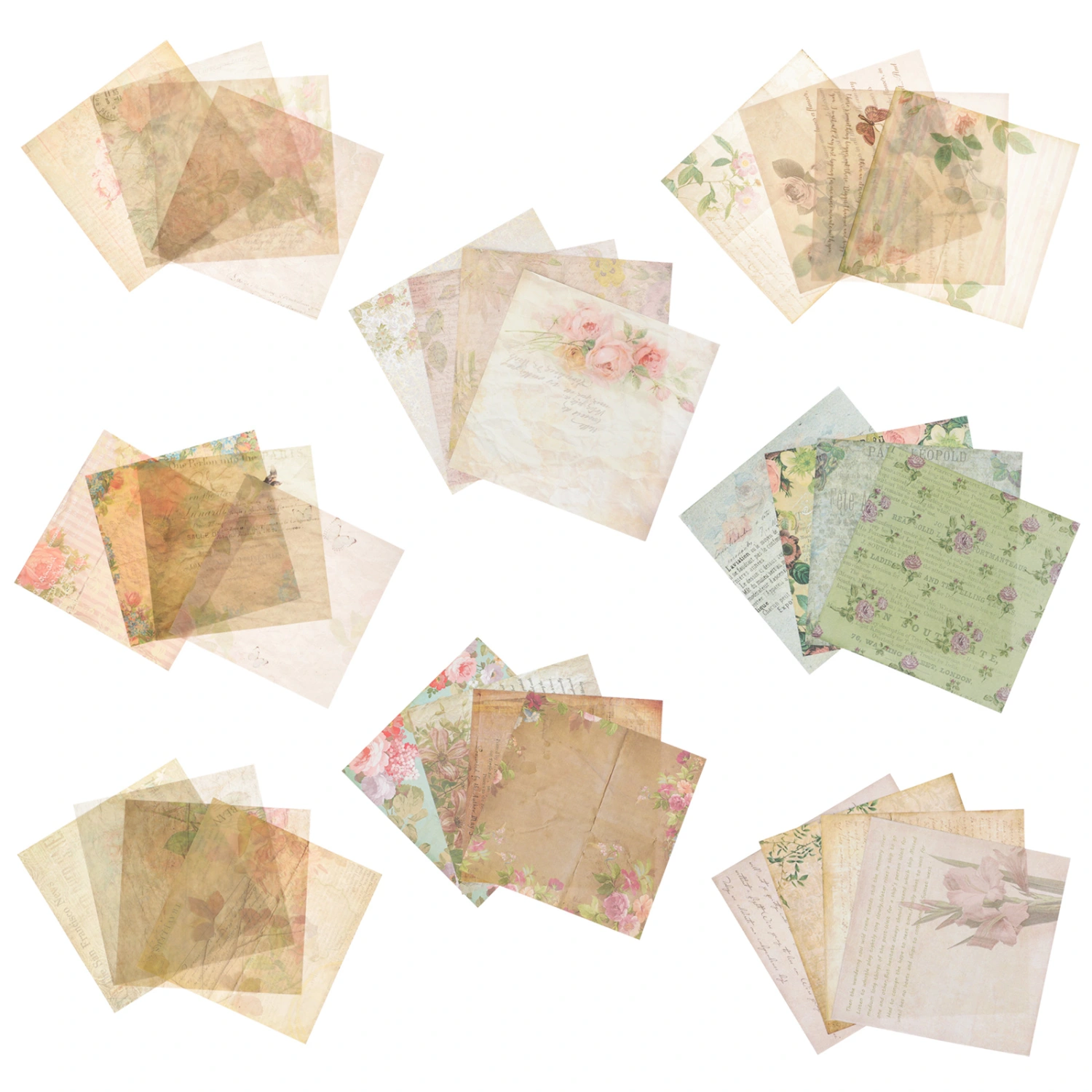 32pcs Vintage Style Scrapbooking Papers Journaling Scrapbooking Supplies