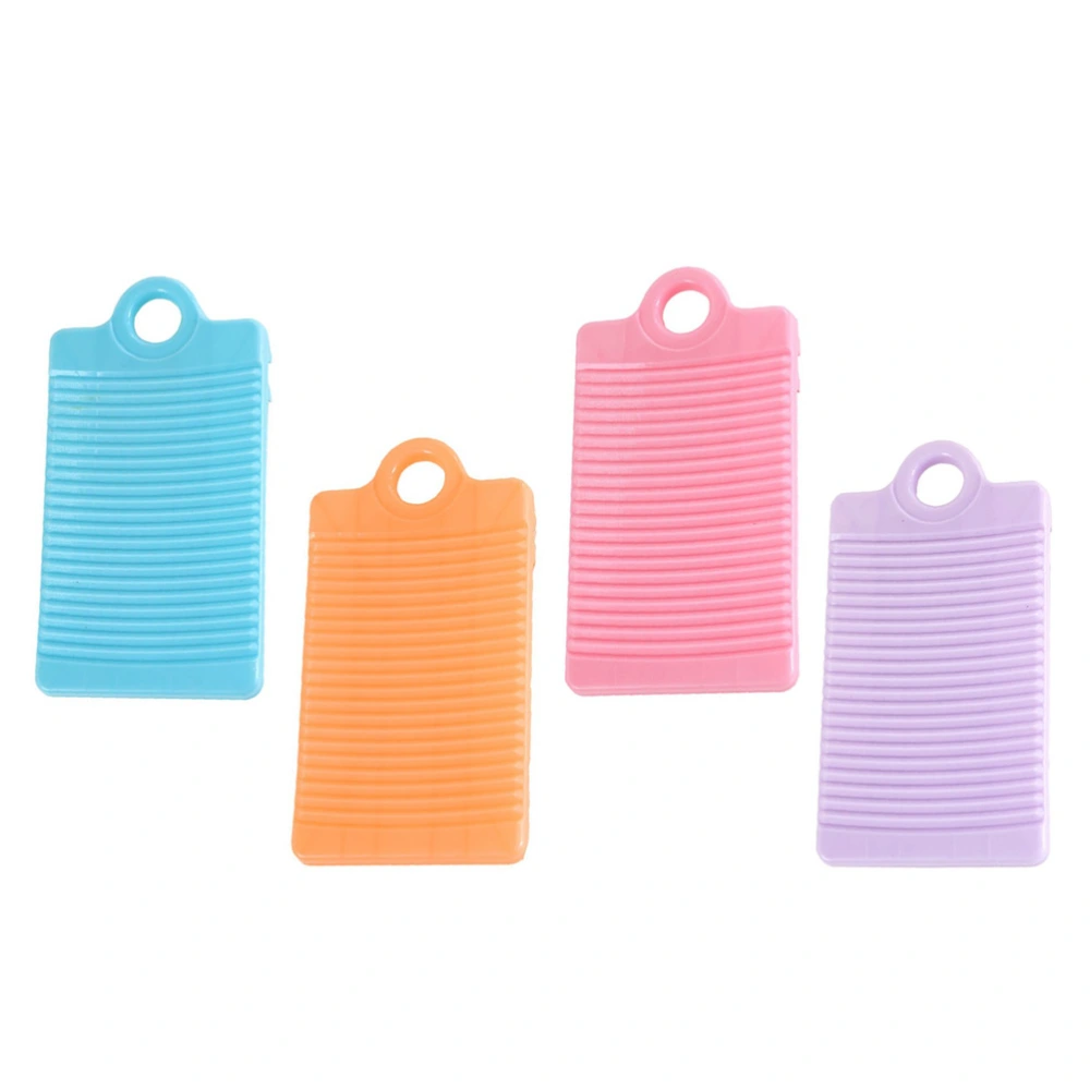 4pcs Washboards Thickened Plastic Washing Clothes Board Scrubbing Boards