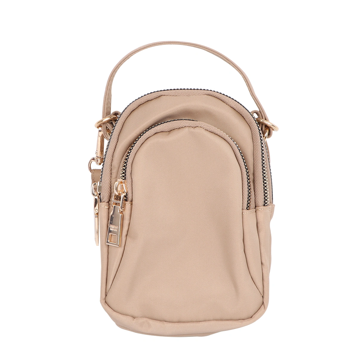 Women Portable Messenger Bag Handbag Waterproof Nylon Cloth Shoulder Bag Crossbody Satchel Shoulder Handbags for Ladies(Beige, Random Zipper Color)