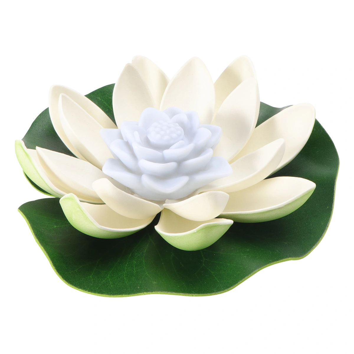 LED Wishing Light Romantic Lotus Water Lamp Flower Pool Light Colorful Water Candle Lamp for Wedding Party Festival (White)