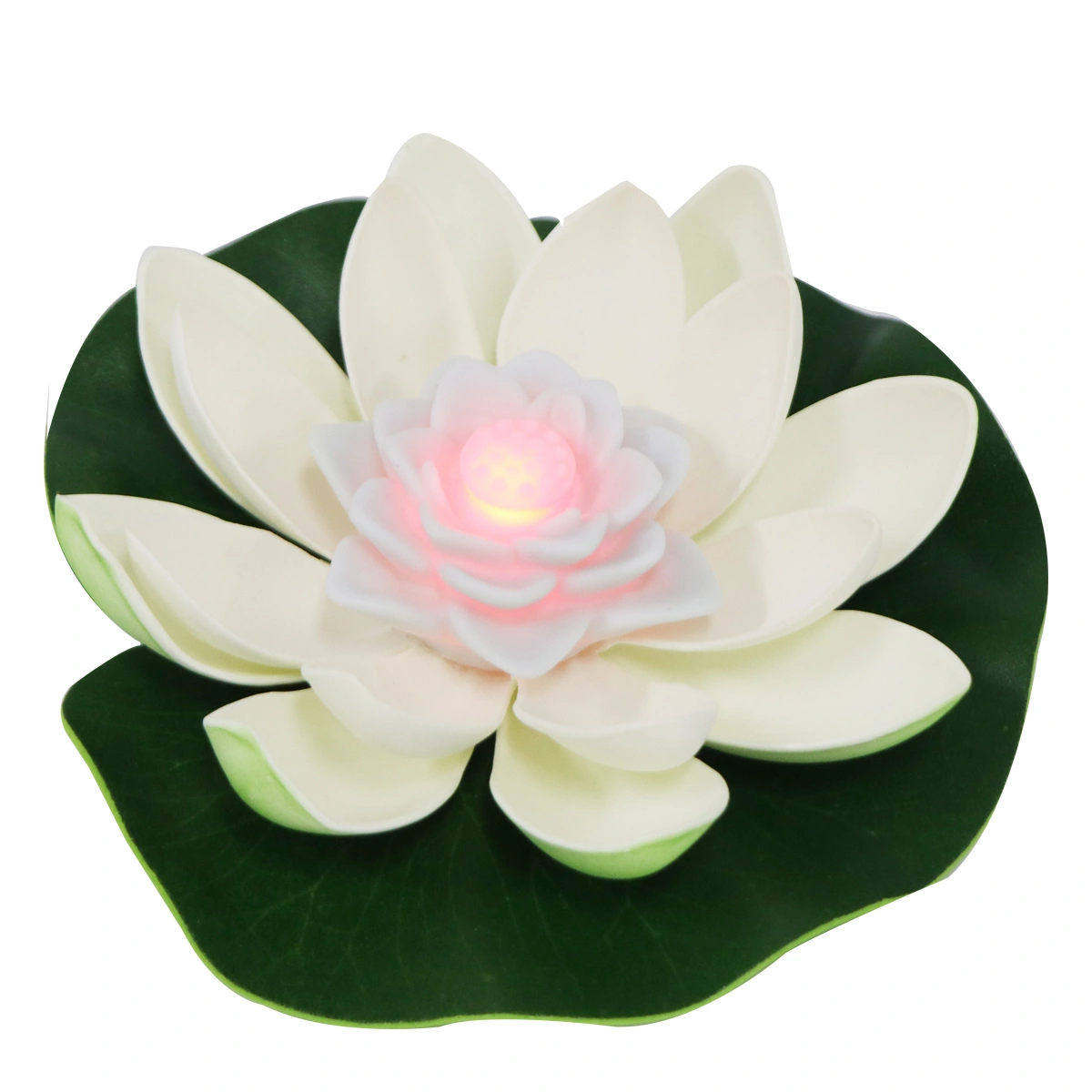 LED Wishing Light Romantic Lotus Water Lamp Flower Pool Light Colorful Water Candle Lamp for Wedding Party Festival (White)
