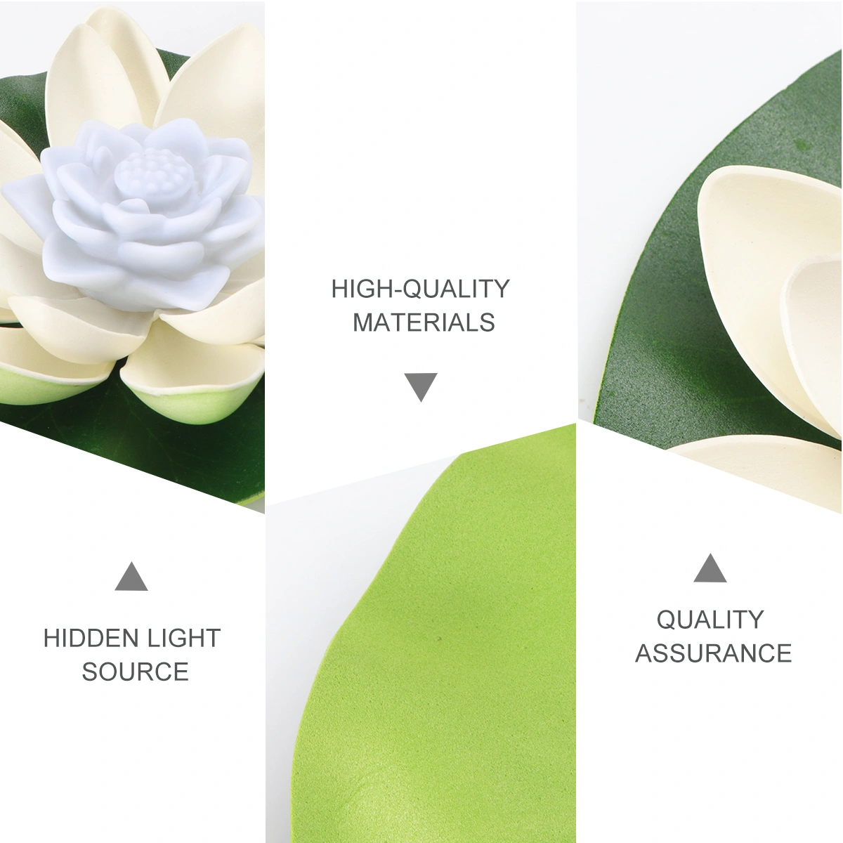 LED Wishing Light Romantic Lotus Water Lamp Flower Pool Light Colorful Water Candle Lamp for Wedding Party Festival (White)