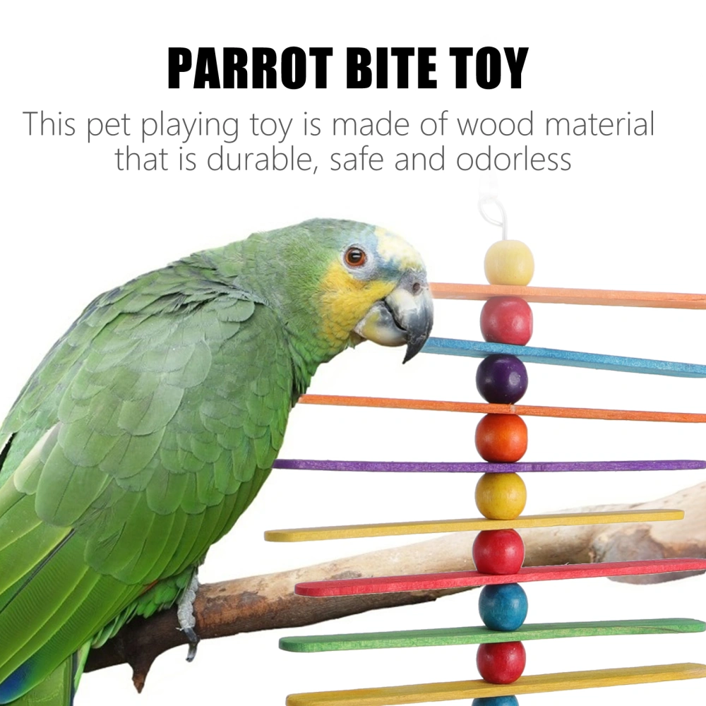 Birds Bite Wood Toy Parrot Toy Chicken Bite Toy Pet Chew Toy (Colorful)