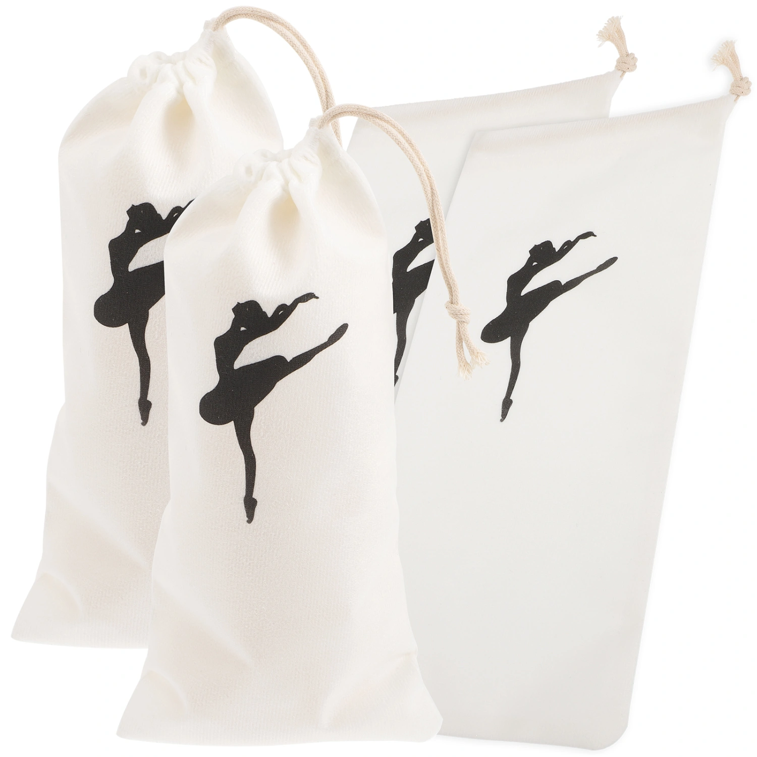 4Pcs Pointe Shoe Bags Ballet Shoe Bags Dance Shoe Pouch Ballet Shoe Pouch Ballet Supplies