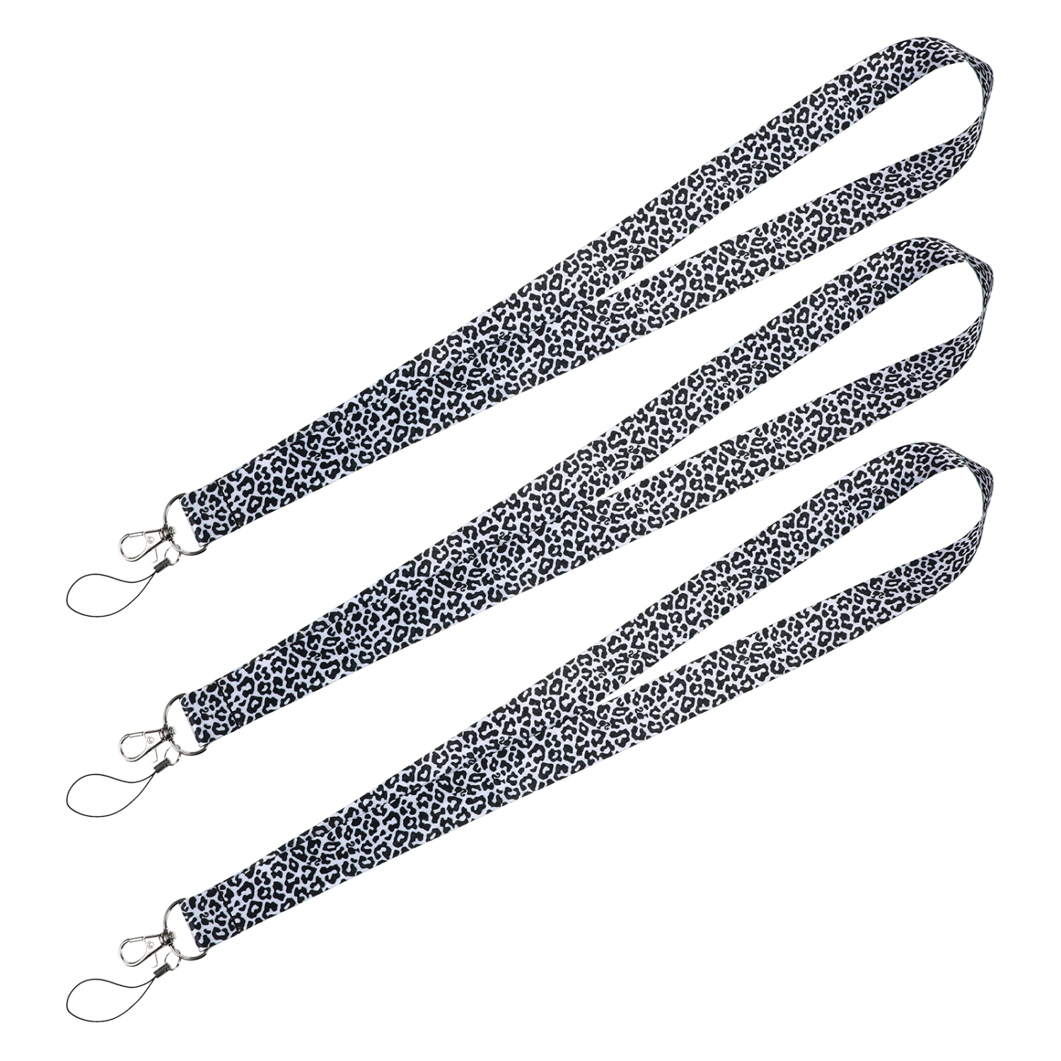 3Pcs Chic Leopard Hanging Lanyard ID Cards Hanging Rope Phone Camera Neck Rope