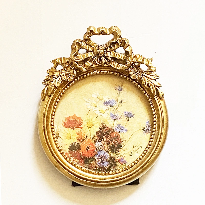 European Style Vintage Small Photo Frame Household Delicate Photo Holder Desktop Mini Picture Frame