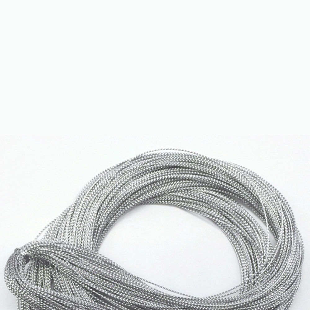 100m Metallic Cord Jewelry Thread Craft String Lift Cord for Jewelry and Craft Making (Silver)