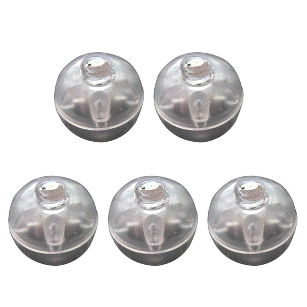 10 PCS Round LED Flash Ball Lamp Balloon Light Ornament Christmas Wedding Party Decoration (White)