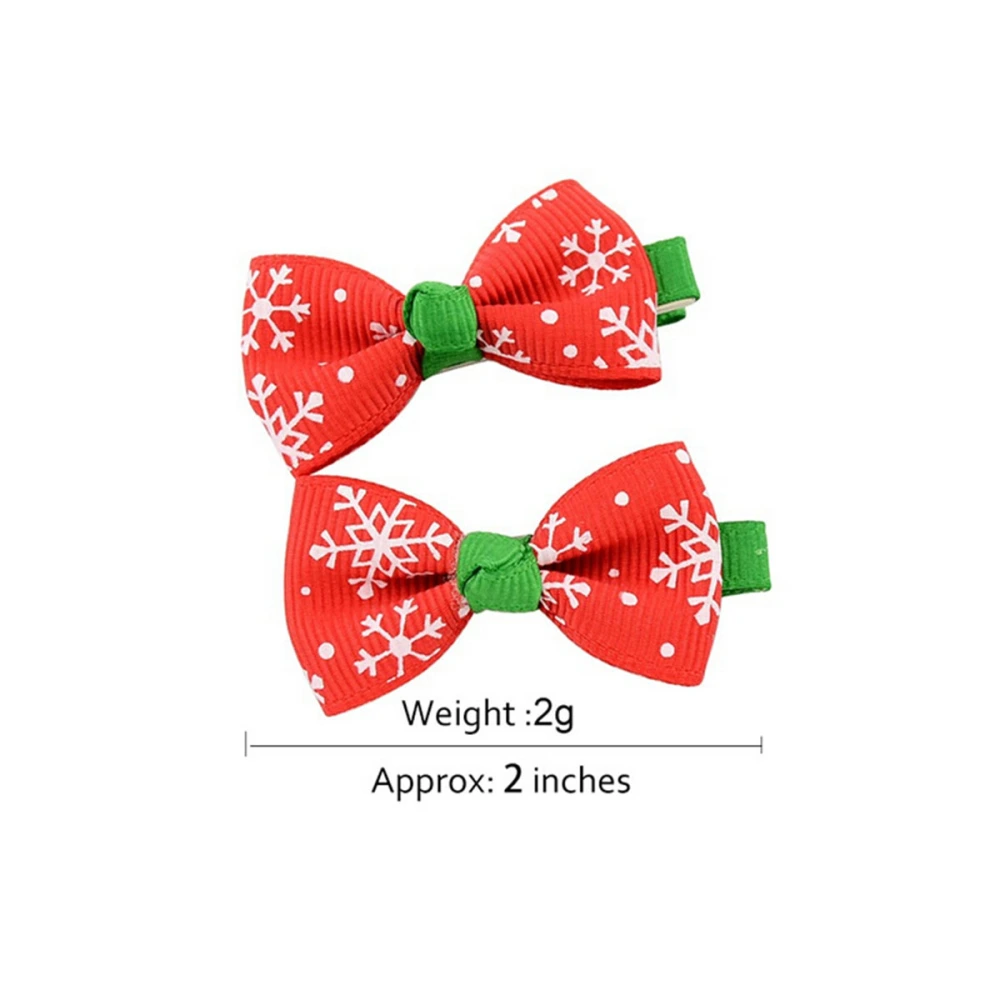 20pcs Baby Girl Christmas Hair Clip Kid Bowknot Hair Accessories Clip Hairpin