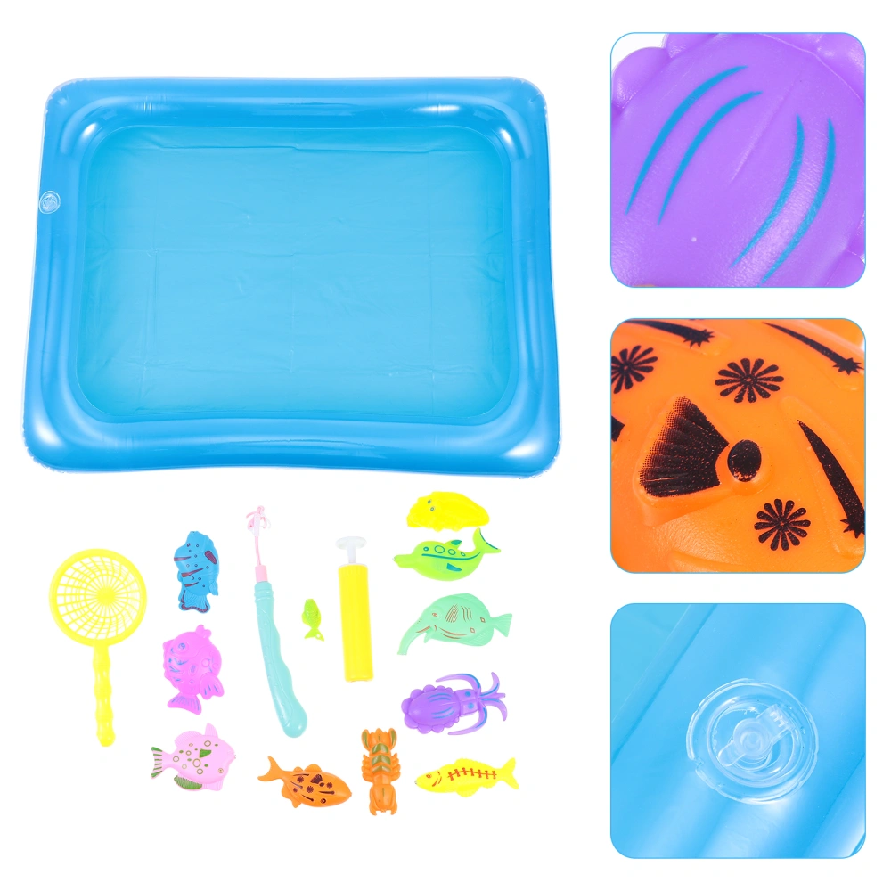 1 Set 15pcs Children Educational Fishing Tools Fishing Pool Toy (Assorted Color)