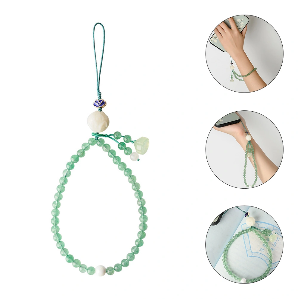 1pc Crystal Design Phone Hanging Chain Hand Wrist Phone Strap Phone Lanyard