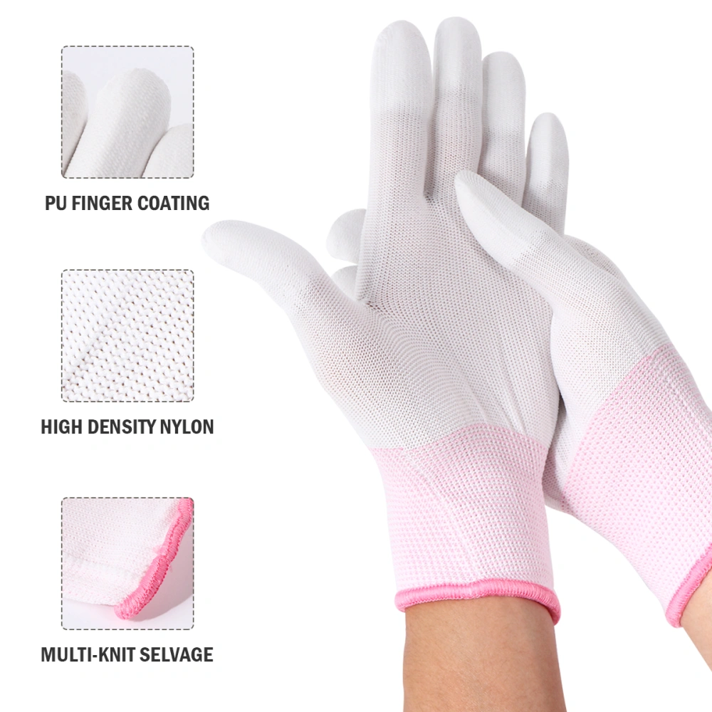 9 Pairs Nylon Anti-static Protection Gardening Gloves Medium Fit with Latex Covering and Great Grip on Home and Garden Equipment  (S, M, L Style, 3 Pair of Each)