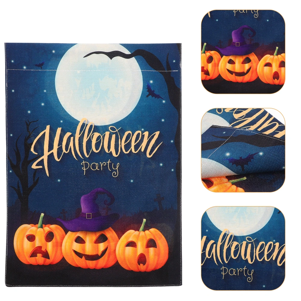 Halloween Garden Flag Pumpkin Pattern Garden Flag Double-sided Flag Outdoor Yard Decor