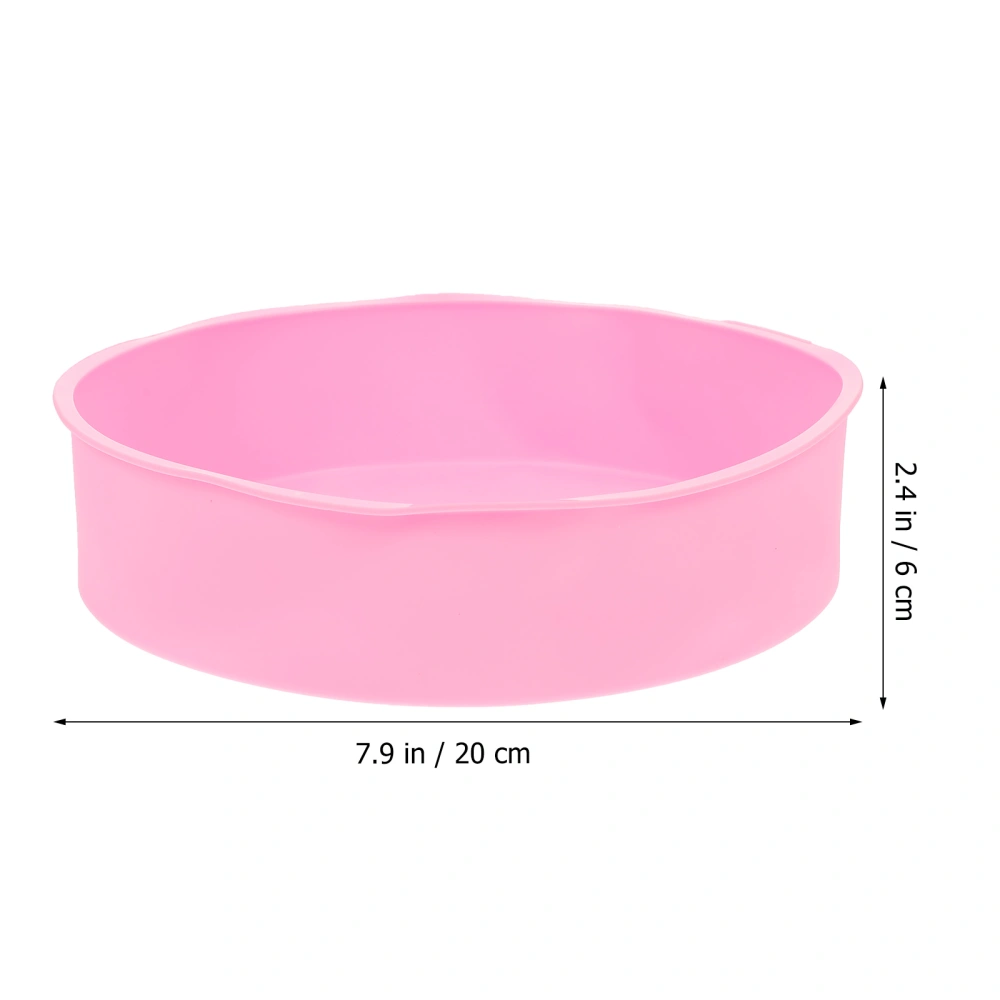 Baking Silicone 8-Inch Round Cake Pan Baking Mold BPA Free Non-Stick Bakeware Pan(Random Color)