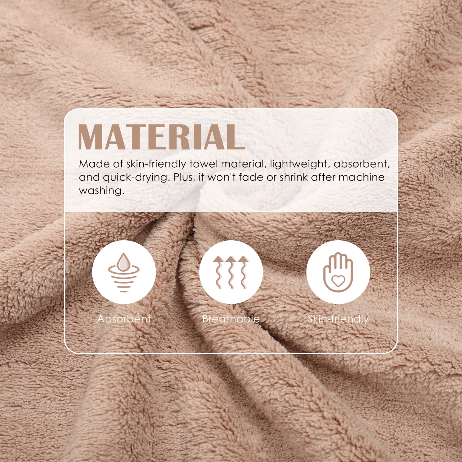2pcs Water Absorbing Microfiber Plain Coral Fleece Bath Towels Supple Bath Towels