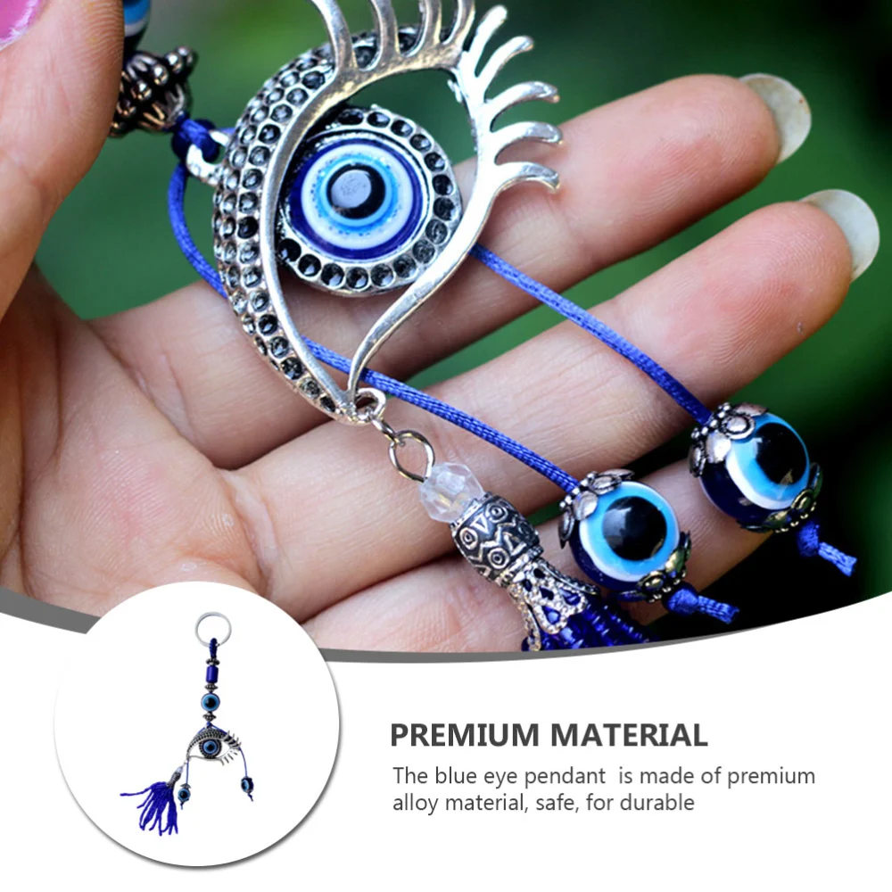 1Pc Muslim Style Blue Eyes Wall Hanging Decoration Keychain Hanging Pendant