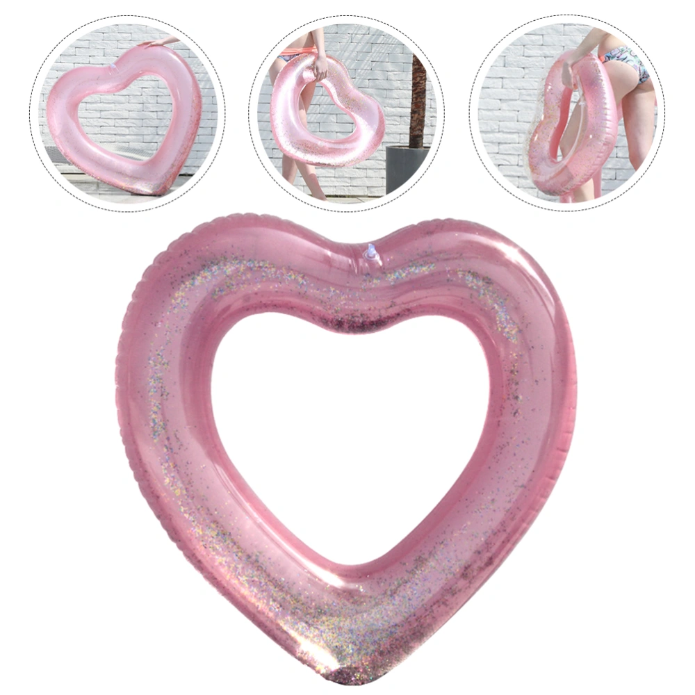 Inflatable Swim Rings Heart Shaped Swimming Pool Ring Adults Swim Rings