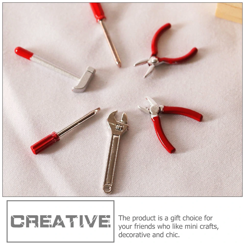 6Pcs Decorative Miniature Stuffs Adorable Miniature Toys Wear-resistant Miniature Tools