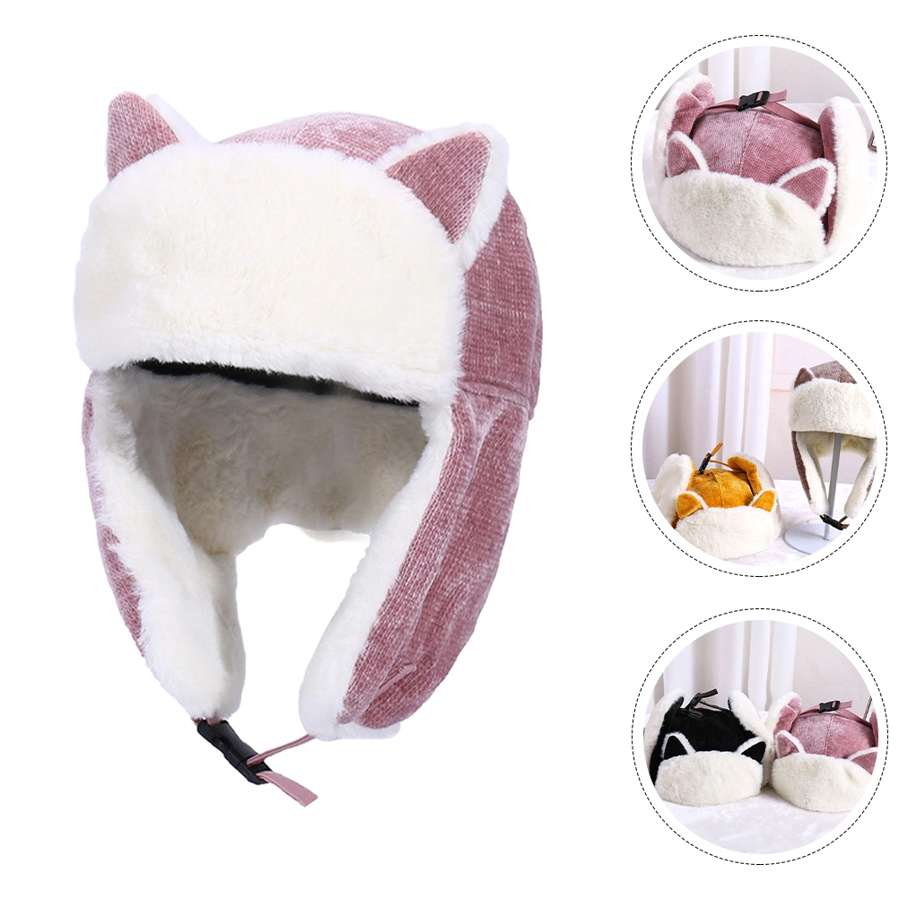 Decorative Women Hat Outdoor Warm Hat Wear-resistant Female Hat Female Accessory
