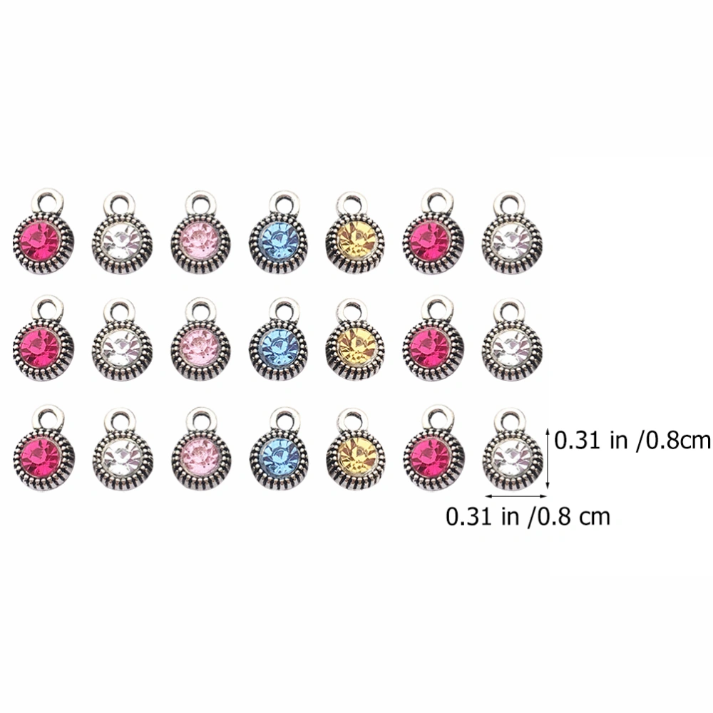 30pcs Alloy Charm Set Rhinestone Pendant Jewelry Making Accessories(Random Style)