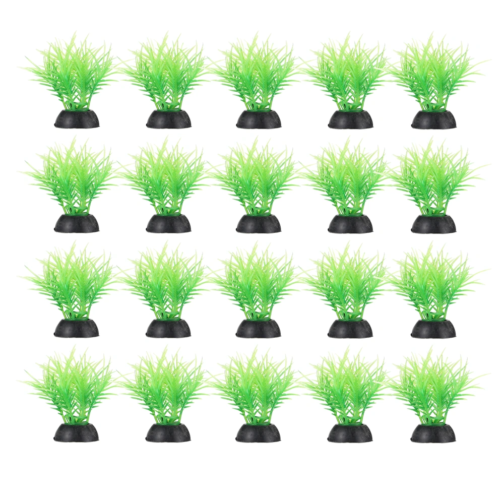 20Pcs Fake Water Plant Fish Tank Plant Decor Plastic Aquatic Plant Decor Aquarium Water Plant