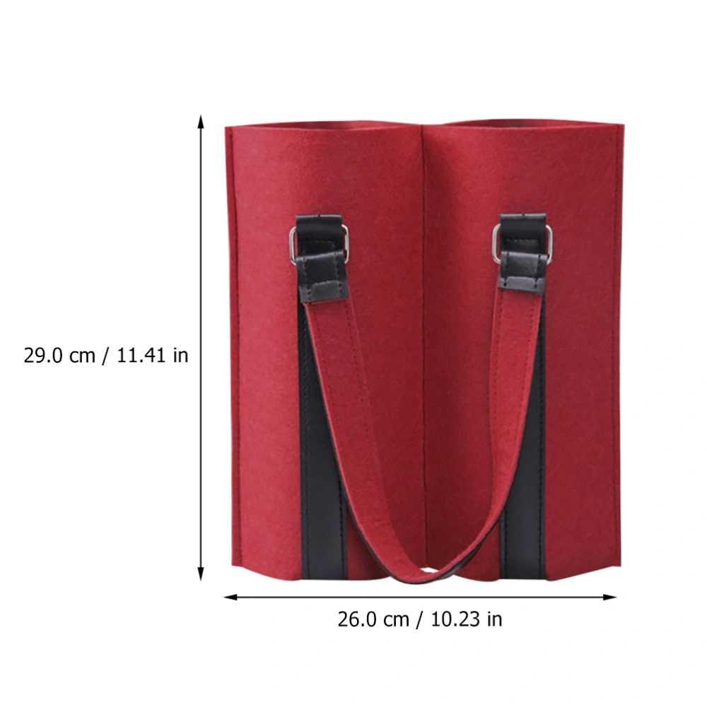 1pc Multi-bottle Wine Bag Felt Red Wine Bag Wine Bottle Pouch Reusable Gift Bags