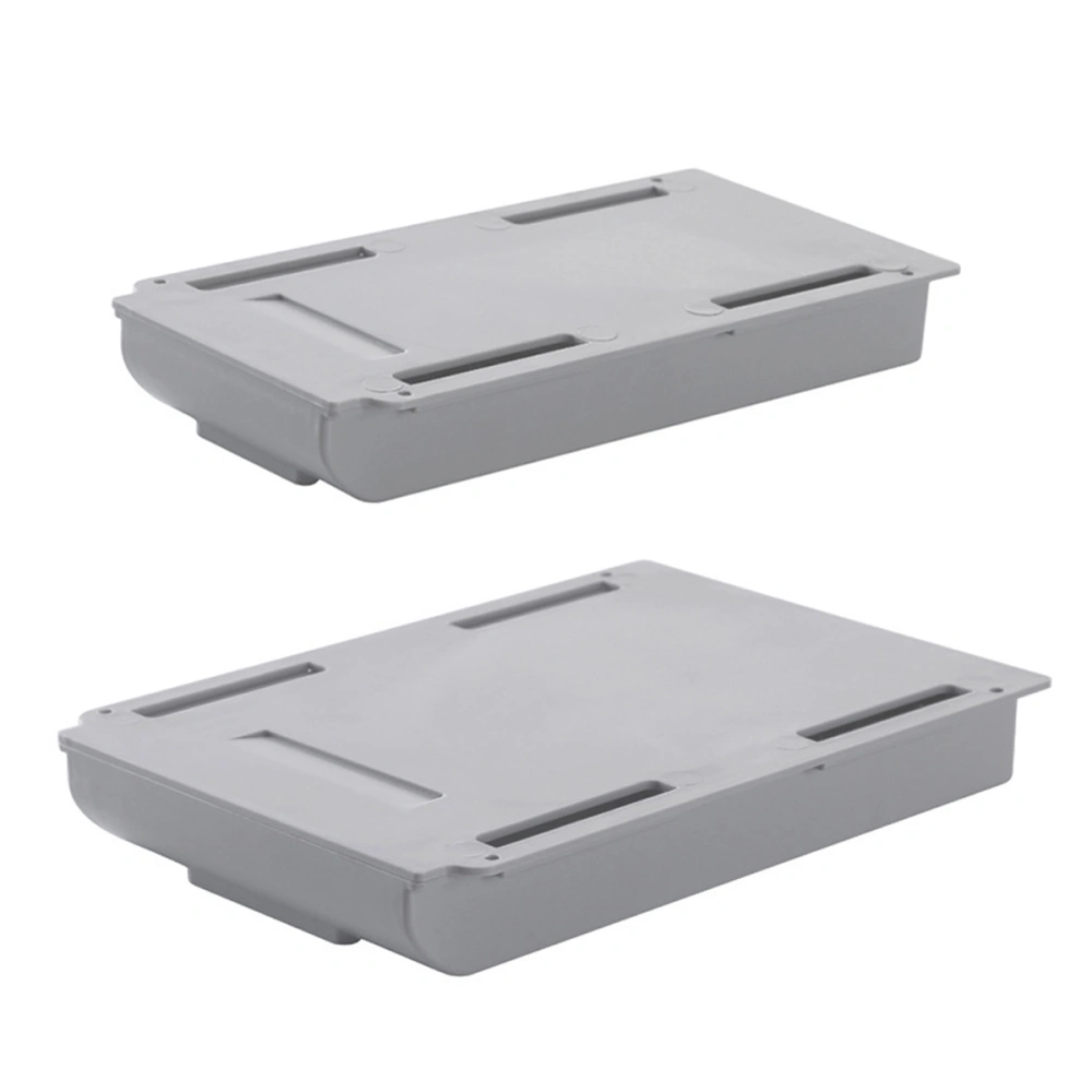 2pcs Plastic Under Table Drawer Self-adhesive Desk Drawer Desk Pull-out Drawer