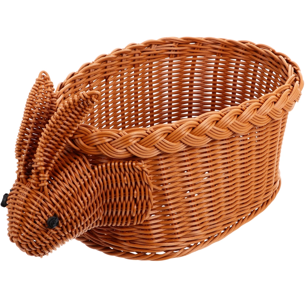 Easter Rattan Weaving Storage Baskets Cartoon Candy Fruit Basket Storage Basket