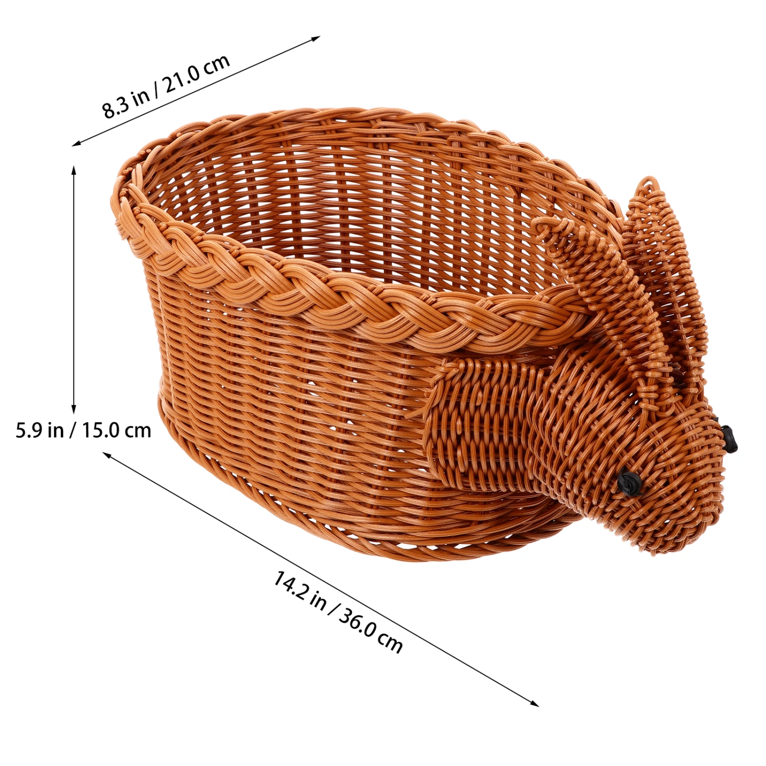 Easter Rattan Weaving Storage Baskets Cartoon Candy Fruit Basket Storage Basket