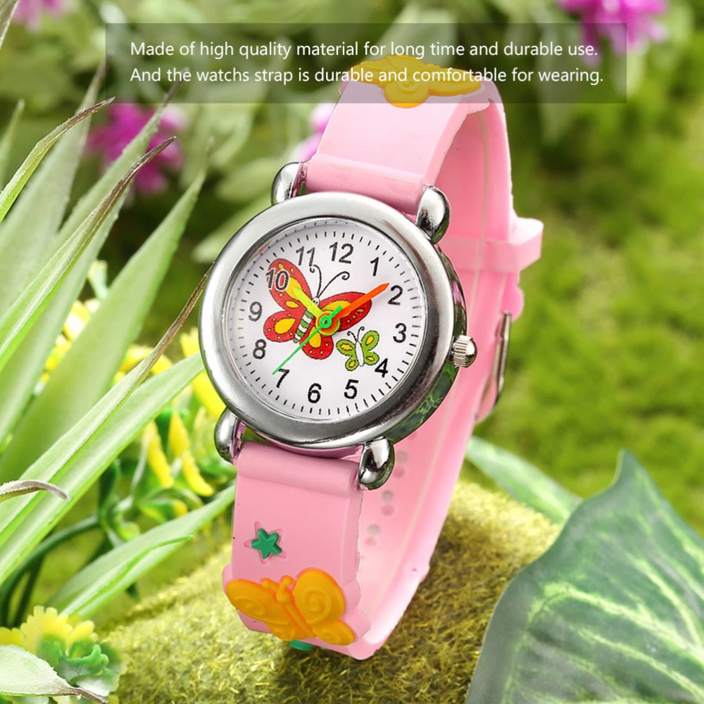 Cartoon Lovely Kids Girls Boys Children Students Quartz Watch Wristwatch