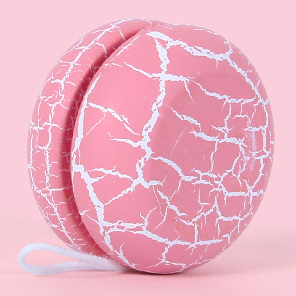 1pc Wooden Crack Yoyo Toy Lovely Yoyo Ball Playthings for Kids Children Tollders (Pink)