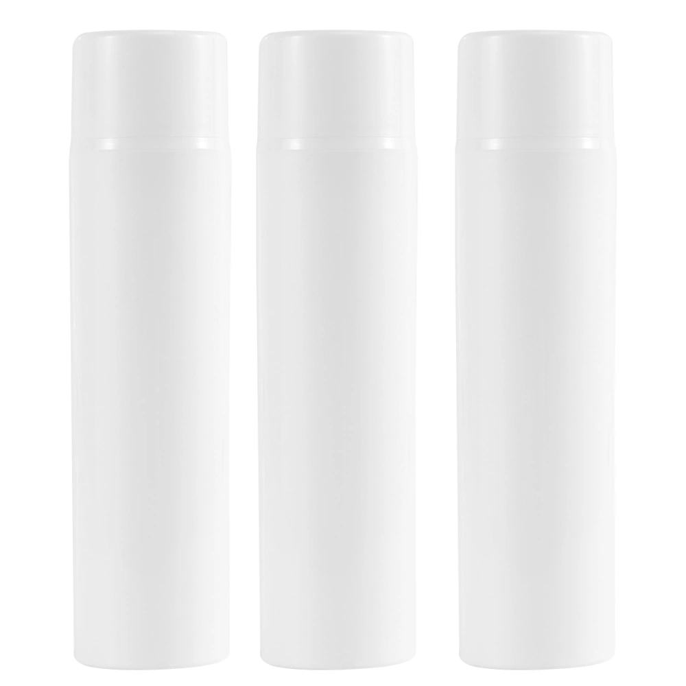 3pcs Press Bottle Plastic Subpackaging Bottle Dispenser White Container Portable Lotion Bottle for Travel Home (150ML)