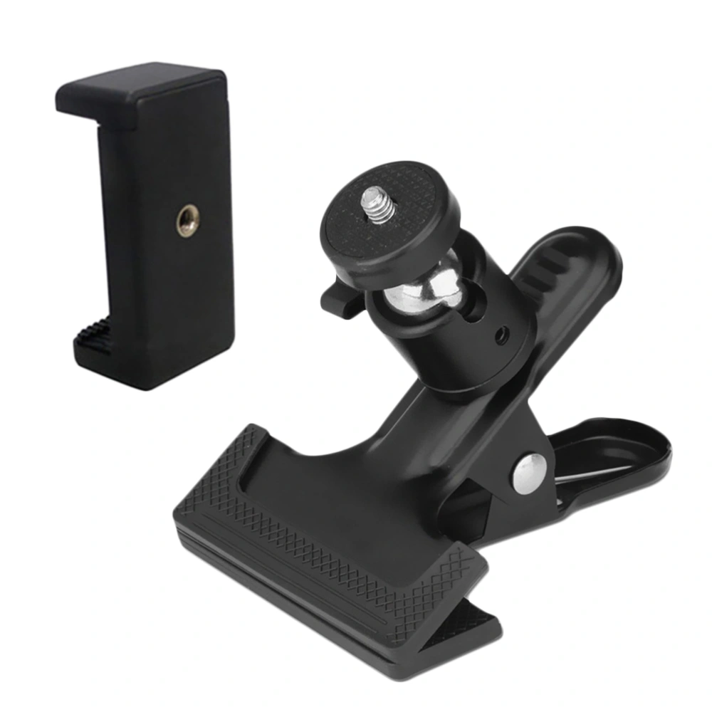 1pc Universal Phone Stand 360 Degree Rotating Adjustable Phone Clamp Holder for Desk Bed Cabinet