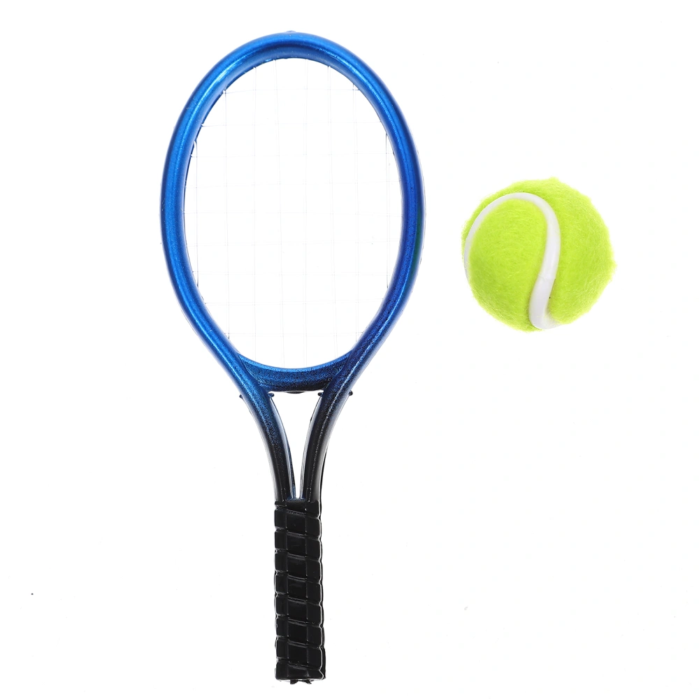 1 Set Mini House Tennis Racket and Tennis Model Mini Ornament Photo Prop