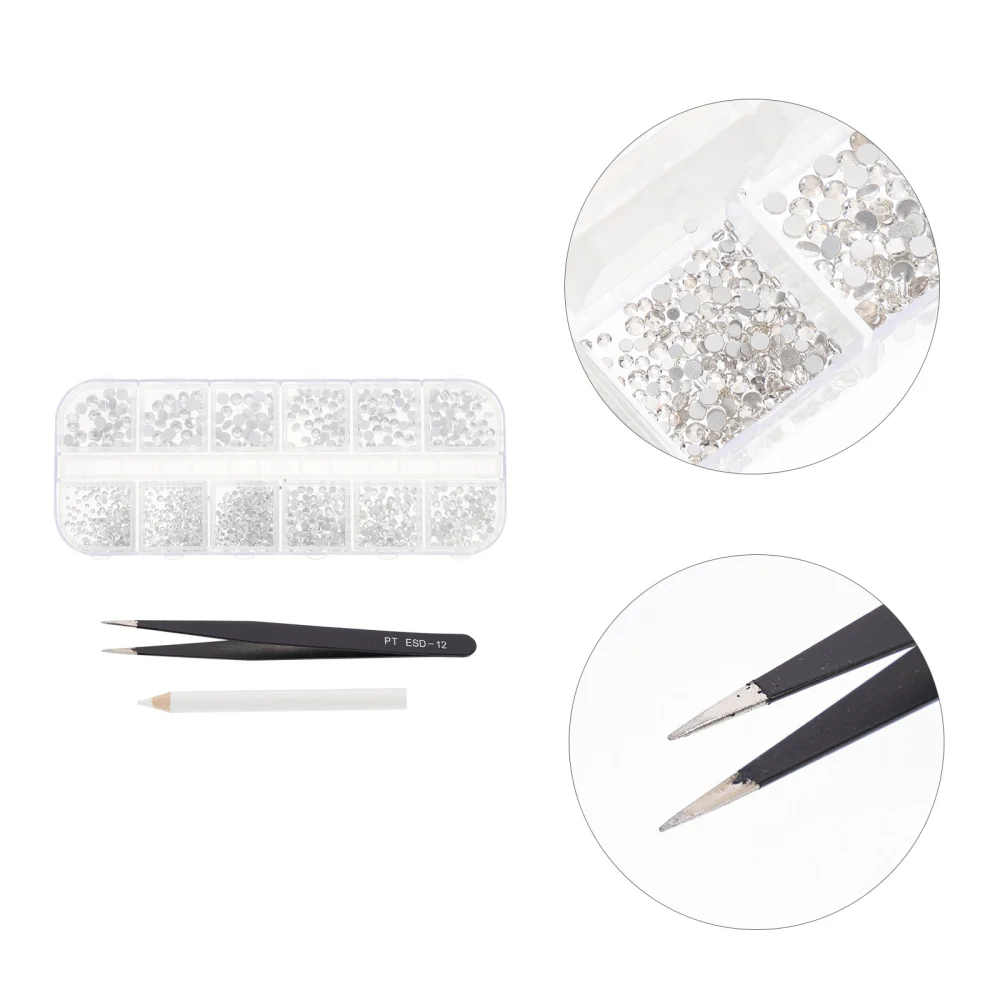 1 Set Nail Art Decors Plastic Rhinestone Nail Accessories DIY Manicure Ornaments