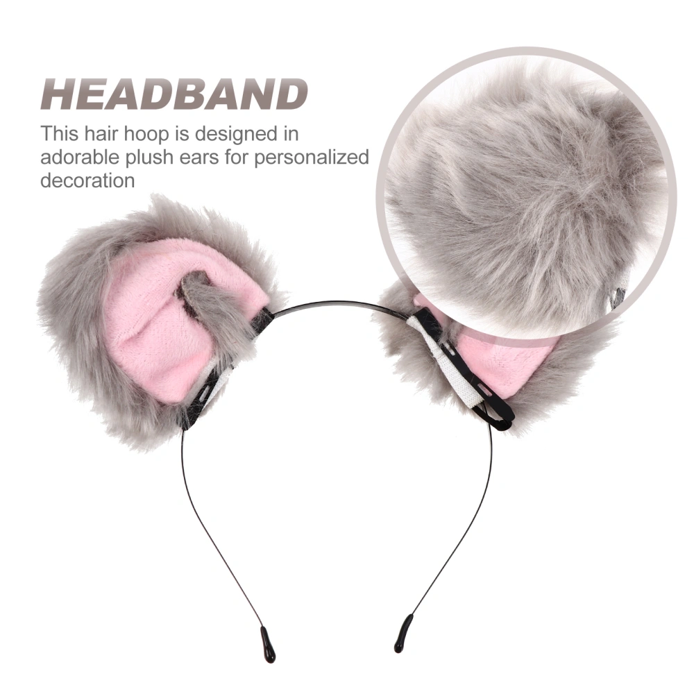 1 Set Plush Ear Hairband Lovely Cosplay Head Performance Headdress Random Type