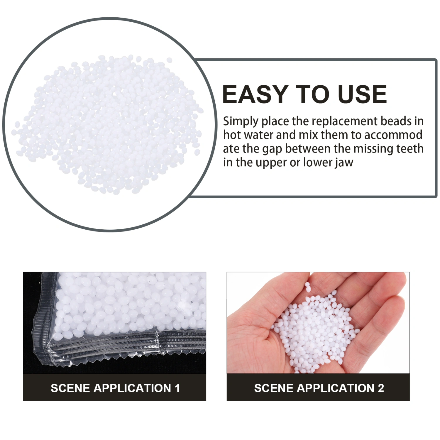 1 Bag Tooth Filling Thermal Beads Temporary Tooth Repair Tools Denture Beads
