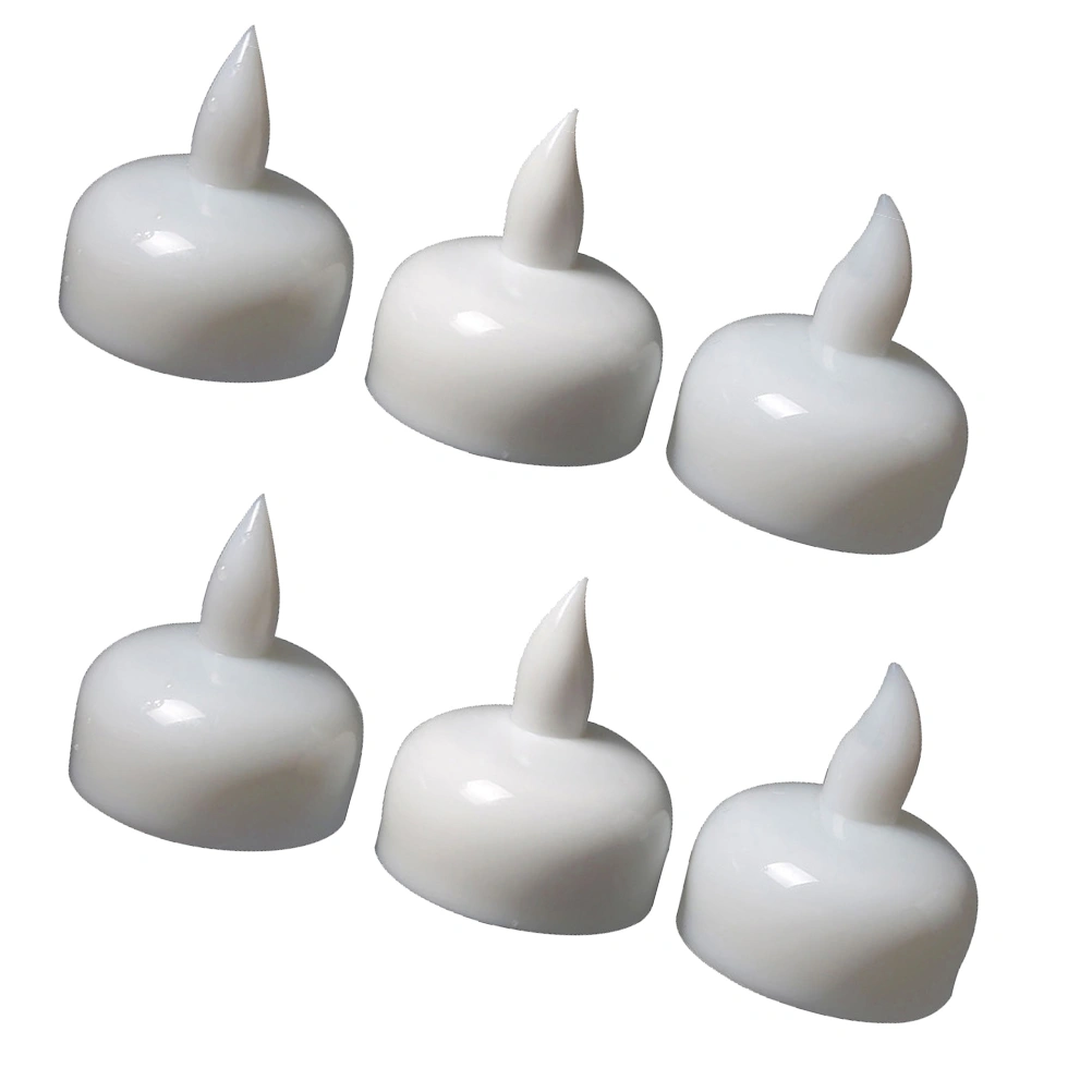4Pcs Waterproof Decorative Small LED Floating Candles for Wedding Party SPA Bath (Warm White Light)