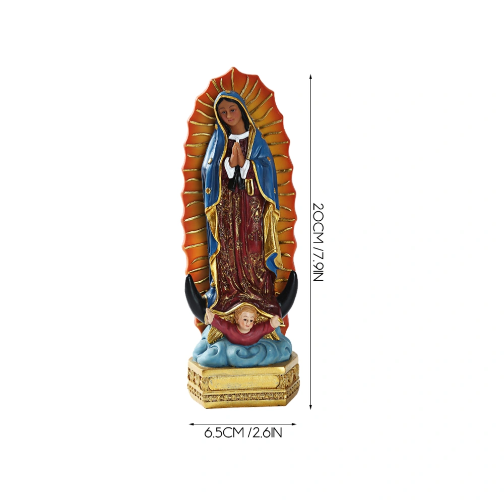 Resin Virgin Mary Statue Creative Virgin Mary Desktop Adornment Church Decoration