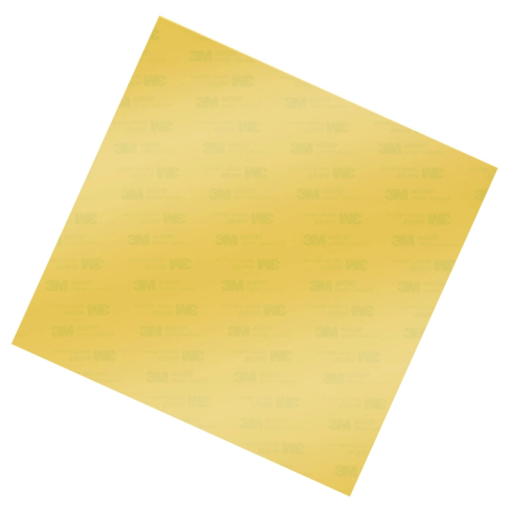 PEI Sheet 0.3mm 3D Printer Build Surface with Adhesive for Ender-2 - 150x150mm (Yellow)