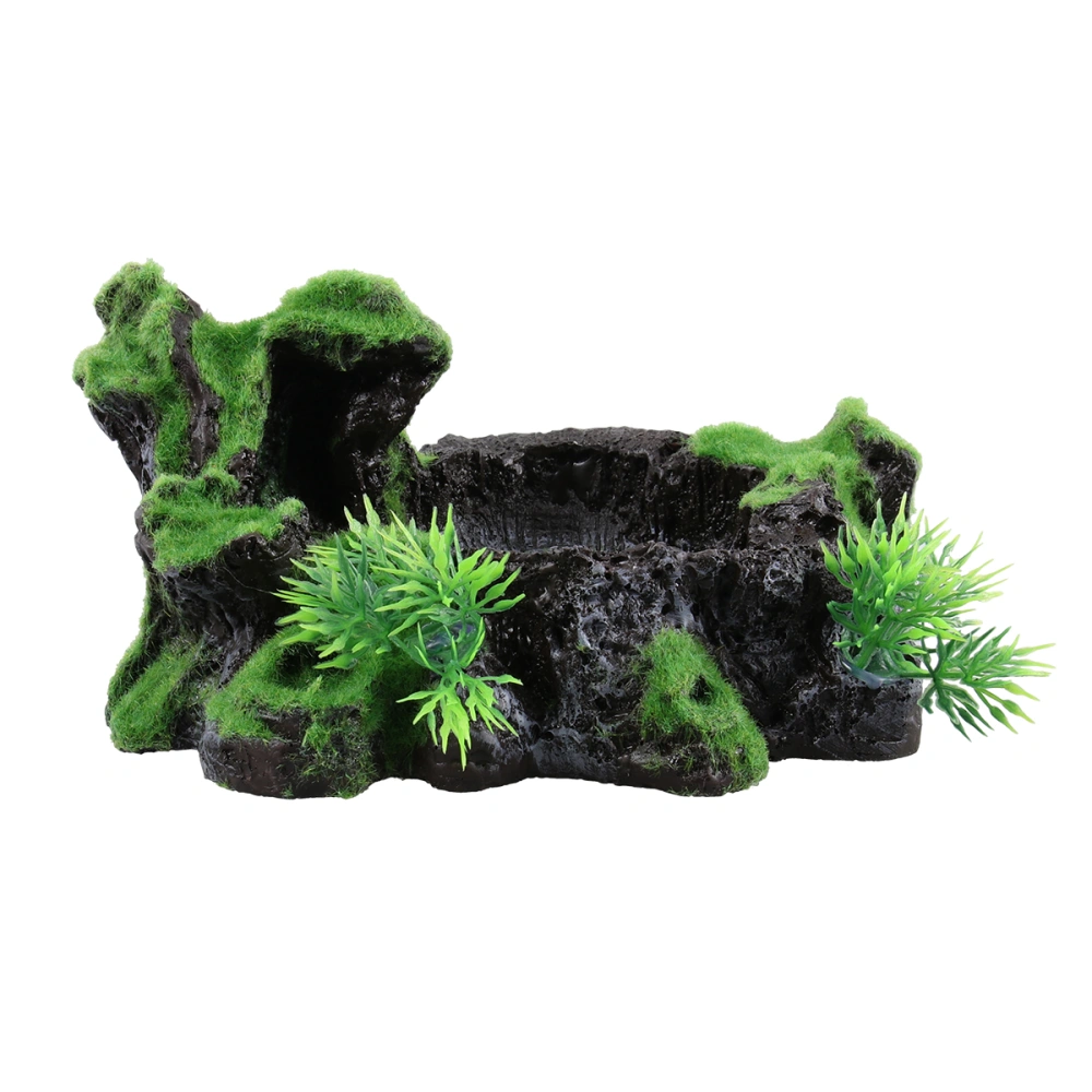 Artificial Tree Root Fish Escape Hollow Tree Hole Reptile Shelter House Hiding Cave Escape Hole Fish Tank Landscaping Ornament for Home Hotel