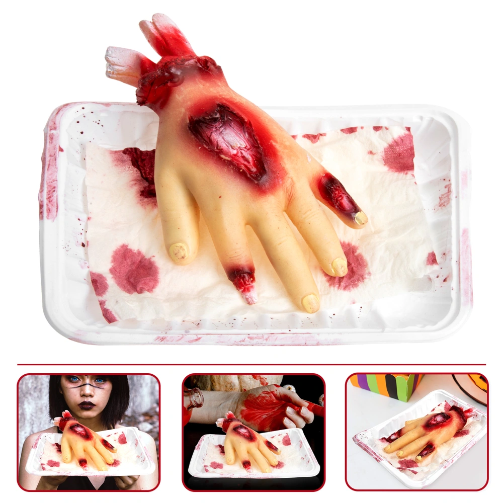 Halloween Bloody Hand Prop Broken Hand Prop Halloween Haunted House Decoration