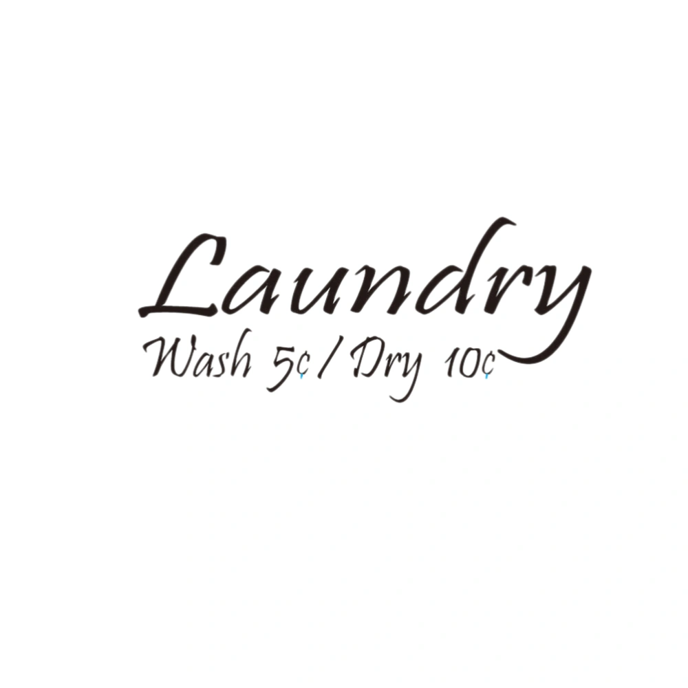 Laundry Room Wall Decor Sticker DIY Removable Waterproof Vinyl Wall Decal Home Decoration