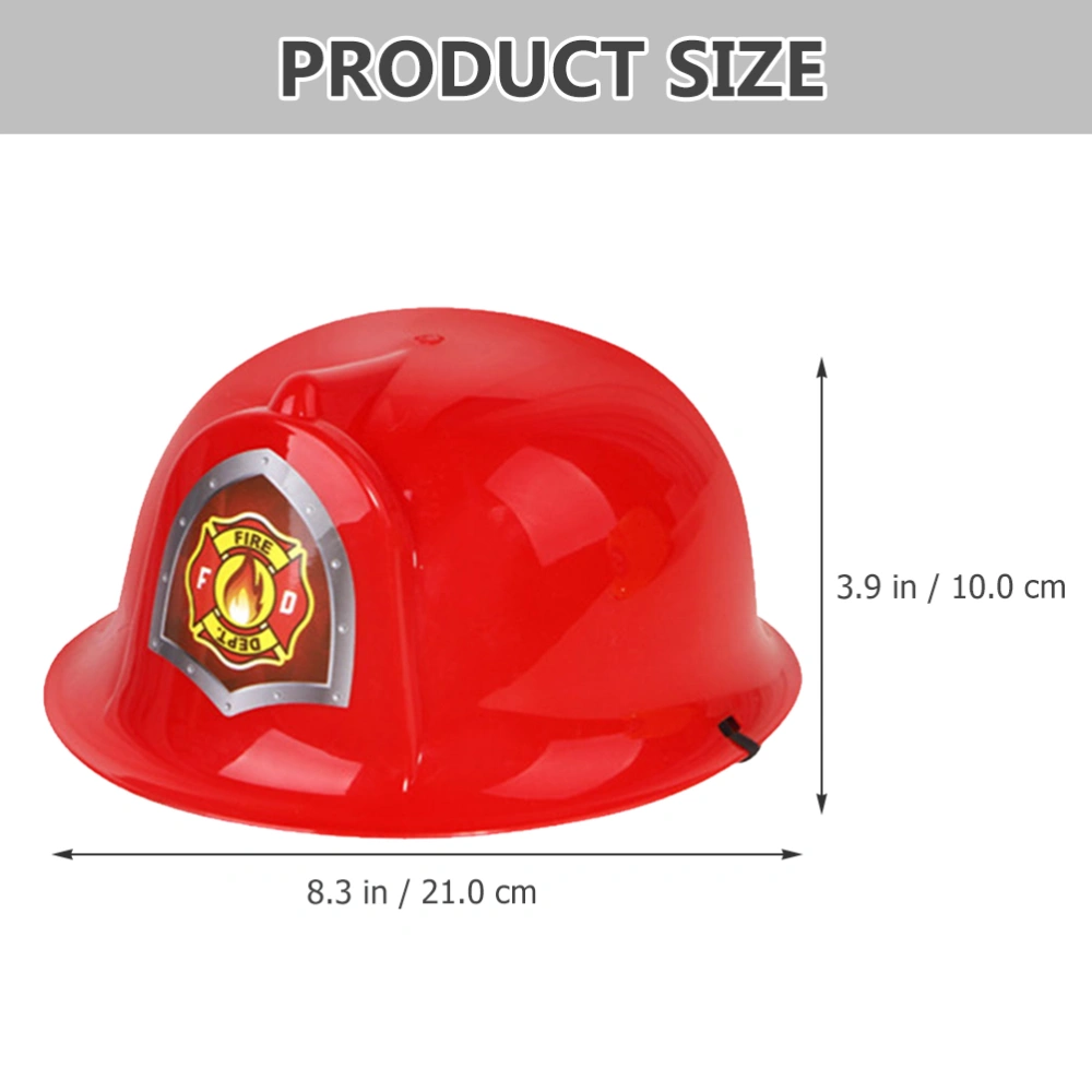 3Pcs Kids Firefighter Hat Fire Chief Helmet Fireman Costume Accessory for Boys Girls