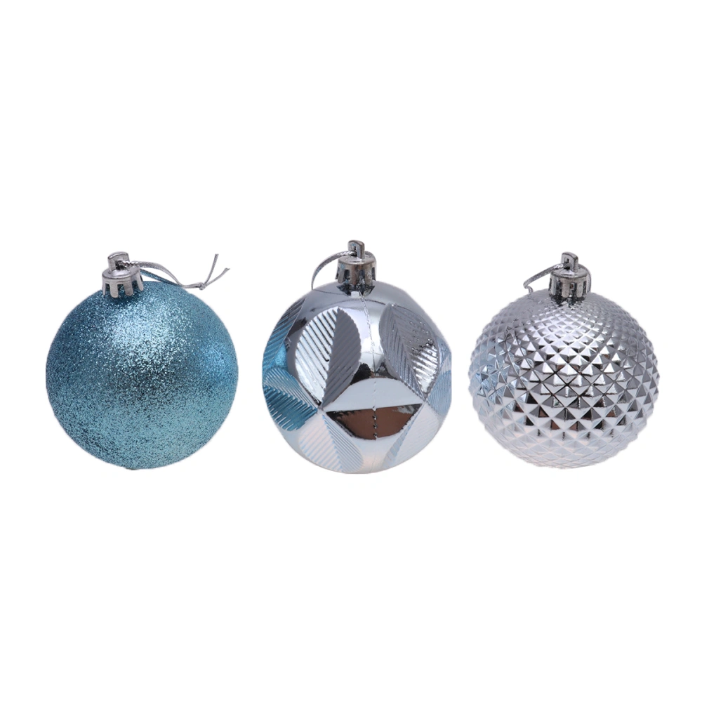 12PCS 6CM Christmas Ball Christmas Tree Decoration Hanging Display Ornament for Home Party Wedding (Blue)