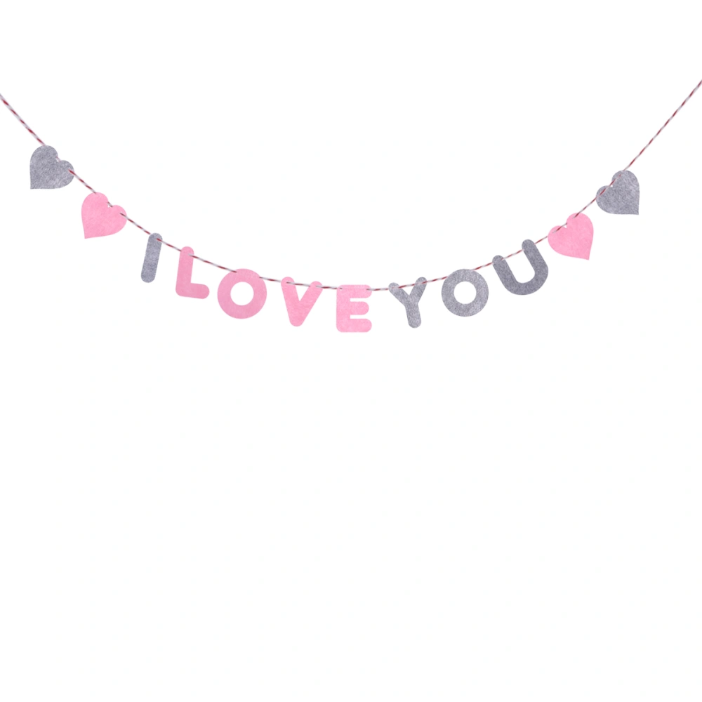 2.8 Meters I LOVE YOU Valentine's Day Bunting Banners Garland Romantic Decorations For Wedding Bridal Shower Marriage Proposal Party