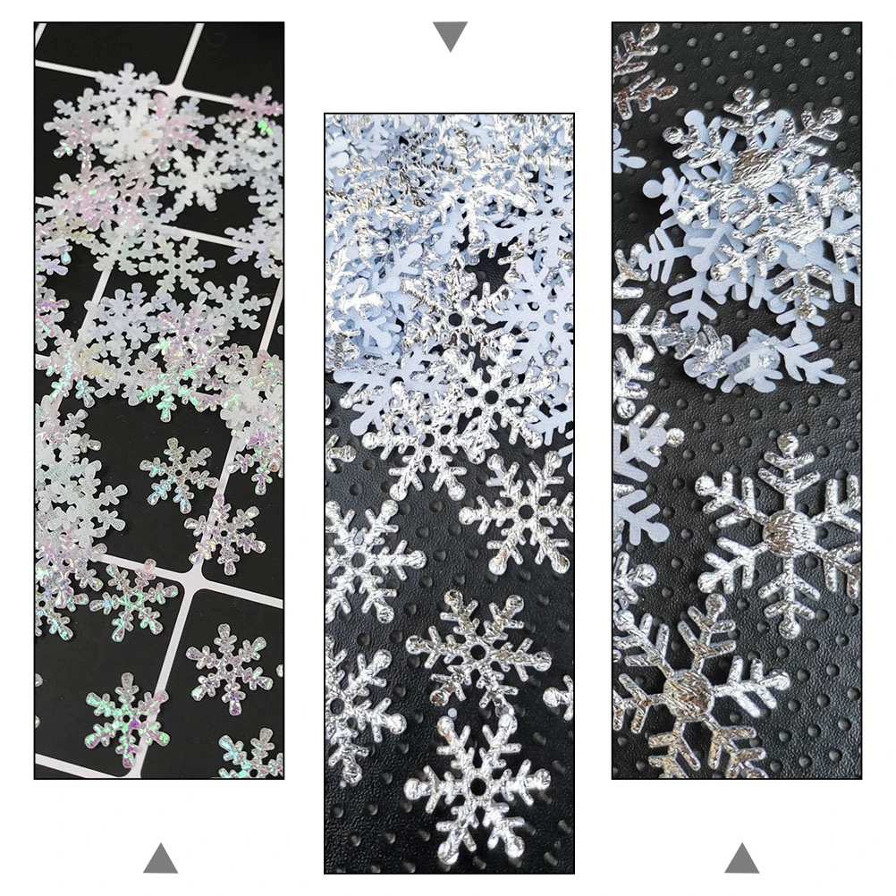 2 Bags 600pcs Christmas Snowflake Pieces Christmas Party Snowflake Confetti