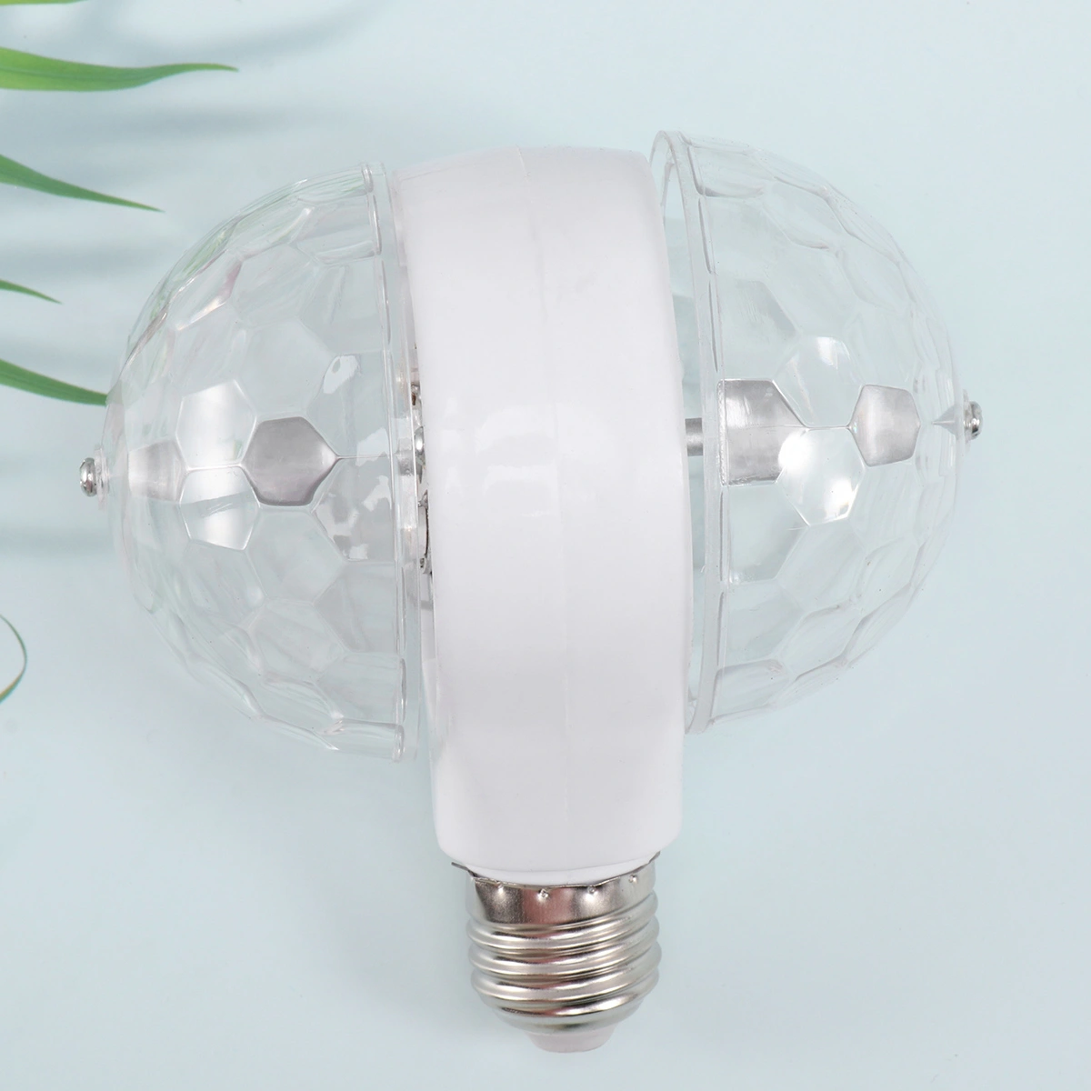 Dual Head Mini Stage Light Colorful Lights Rotation Stage Lamp for KTV Stage Home Party (White)